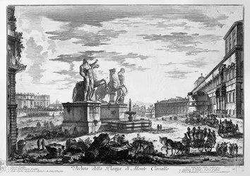 Vue de la Piazza di Monte Cavallo